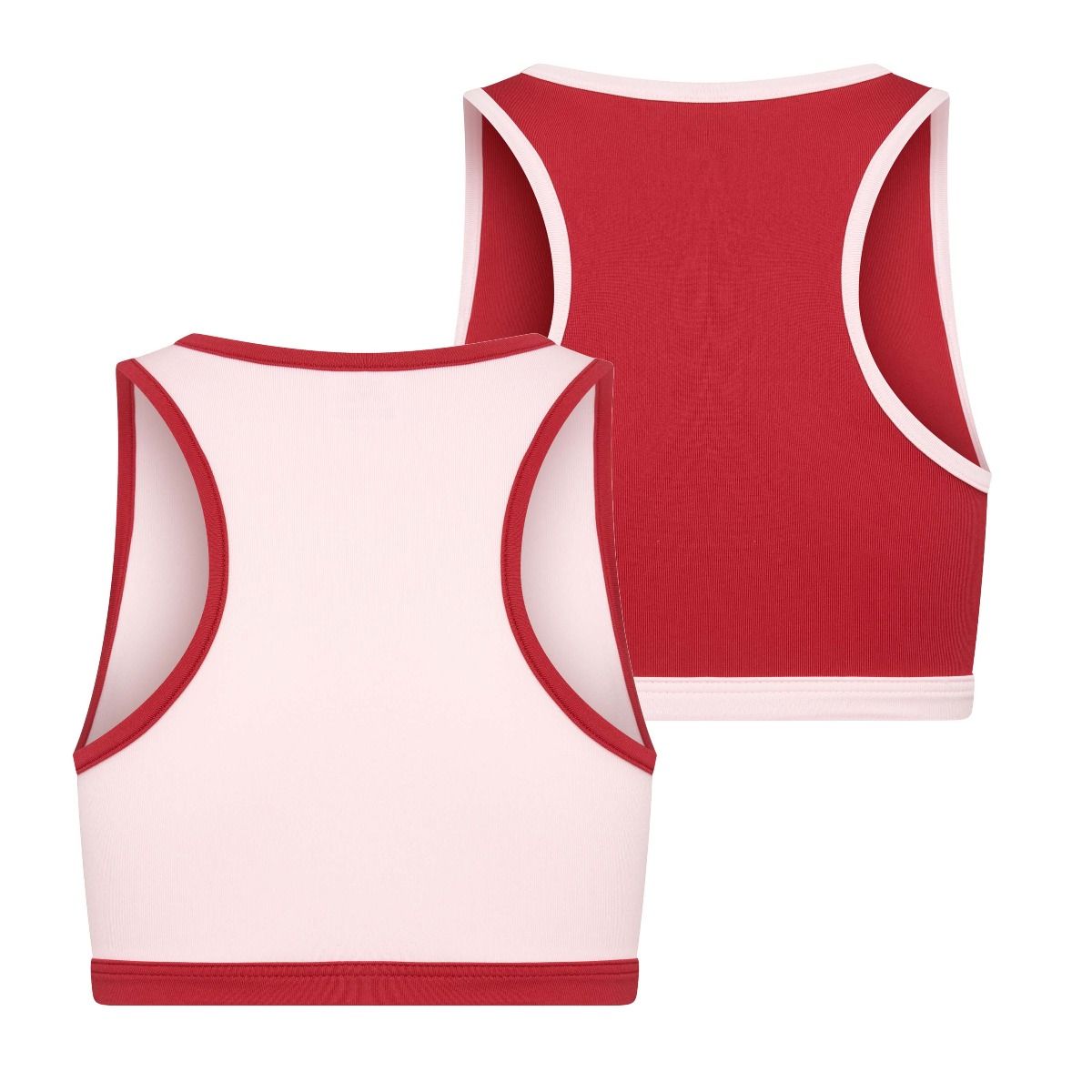 Beeren 2Pack Mix Match Meisjes Topjes Roze Rood achterkant
